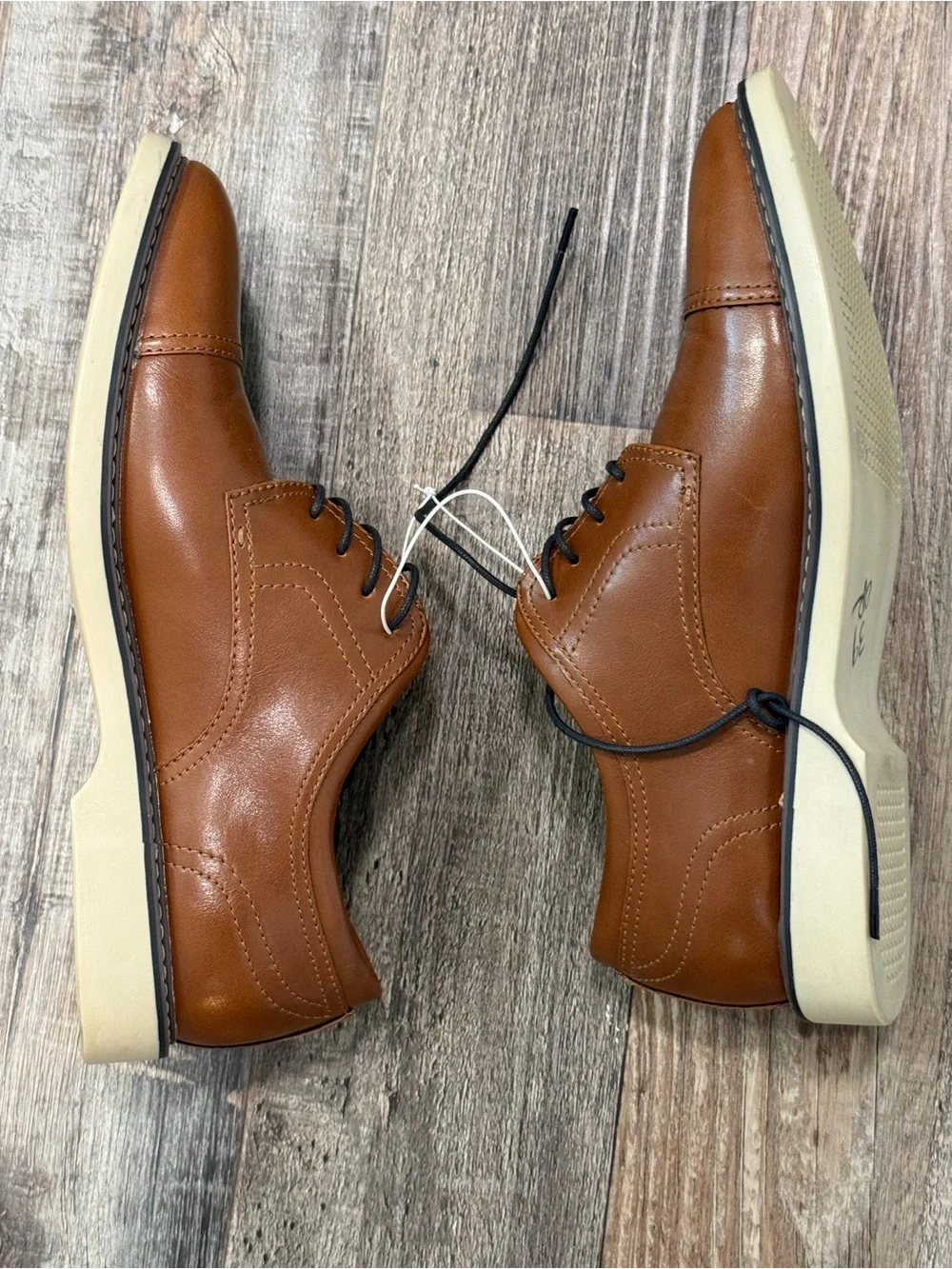 NWOB Alfani Men's Theo Cap Toe Oxford Dress Shoes brown Size 8